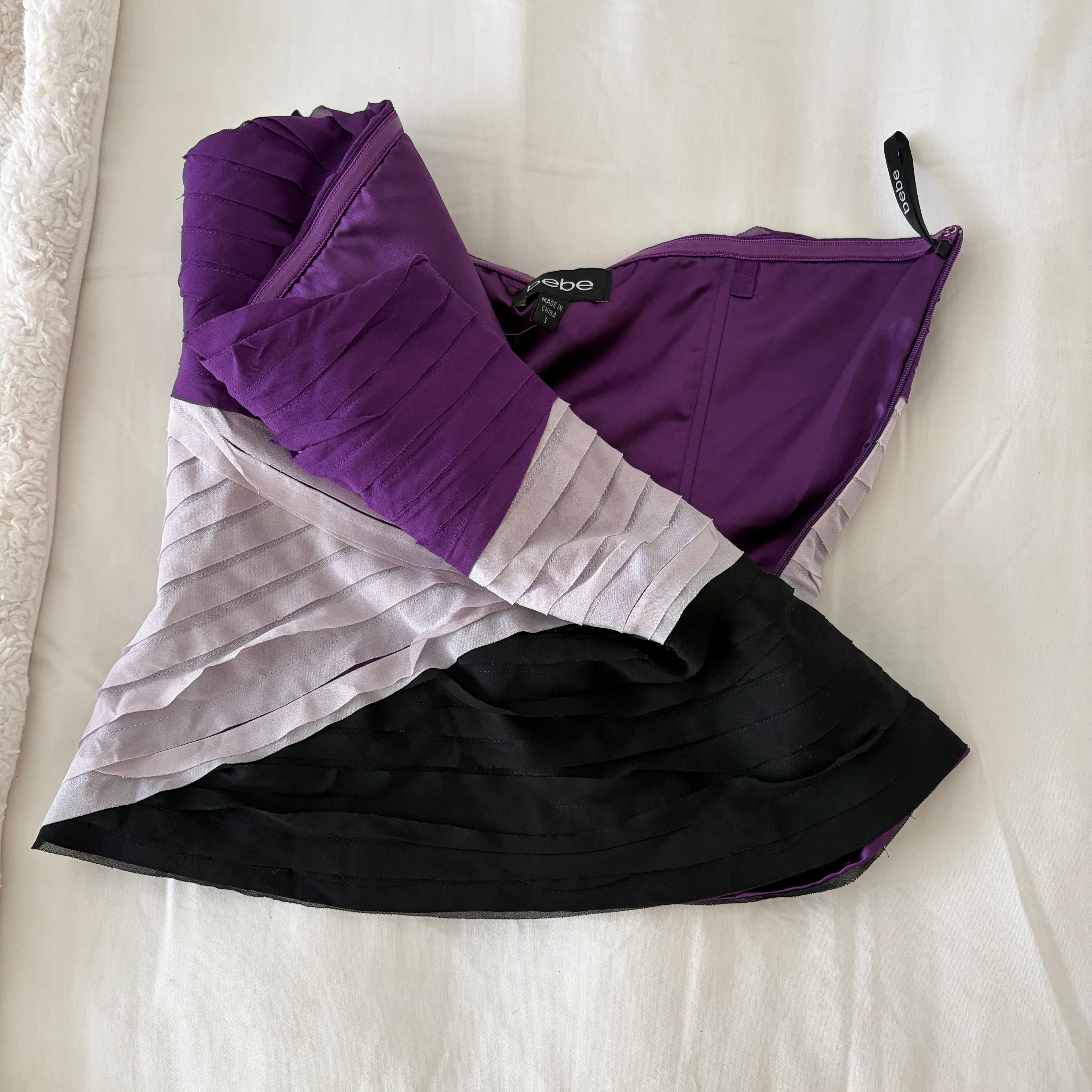 Silk ruffled corset top