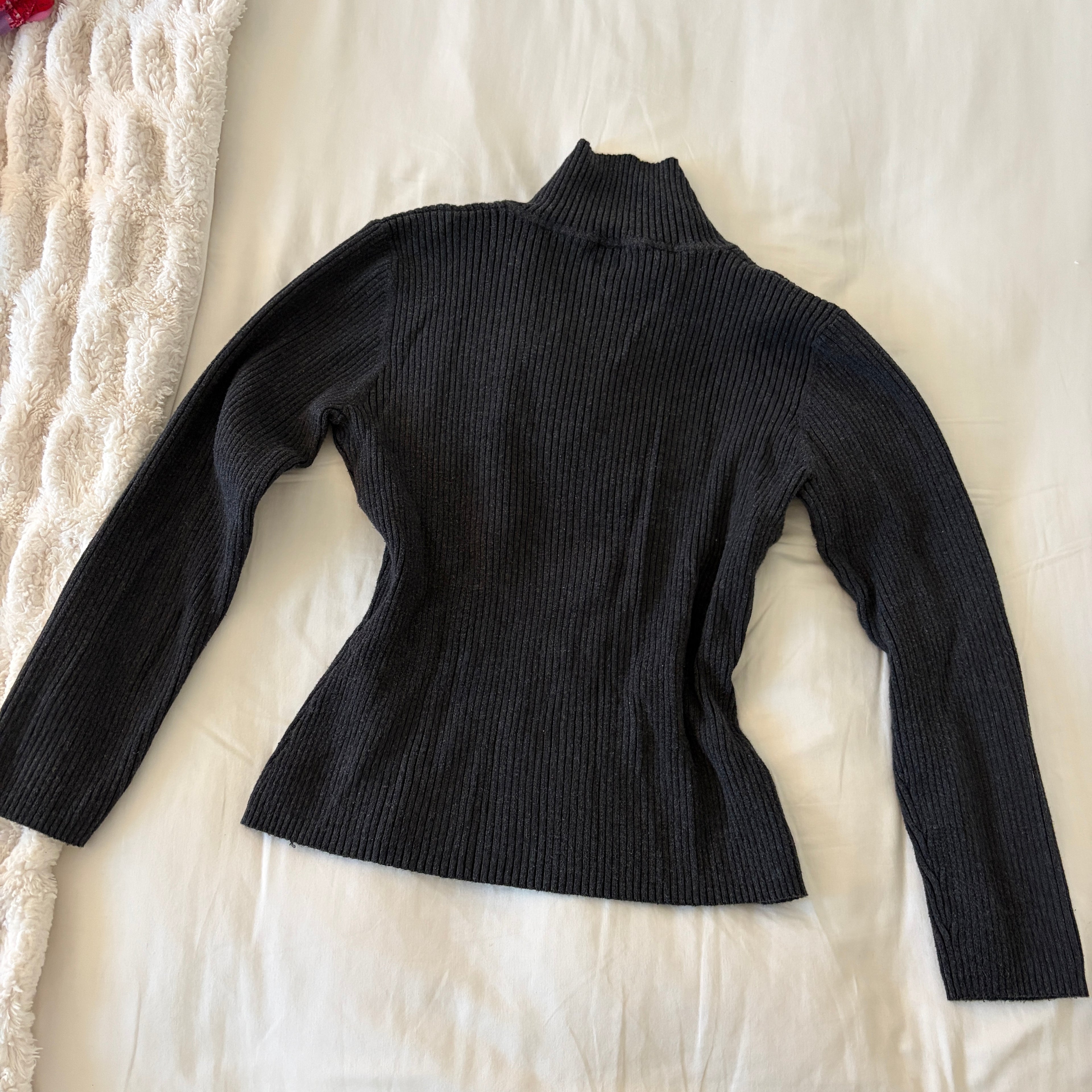 90s ribbed collar top